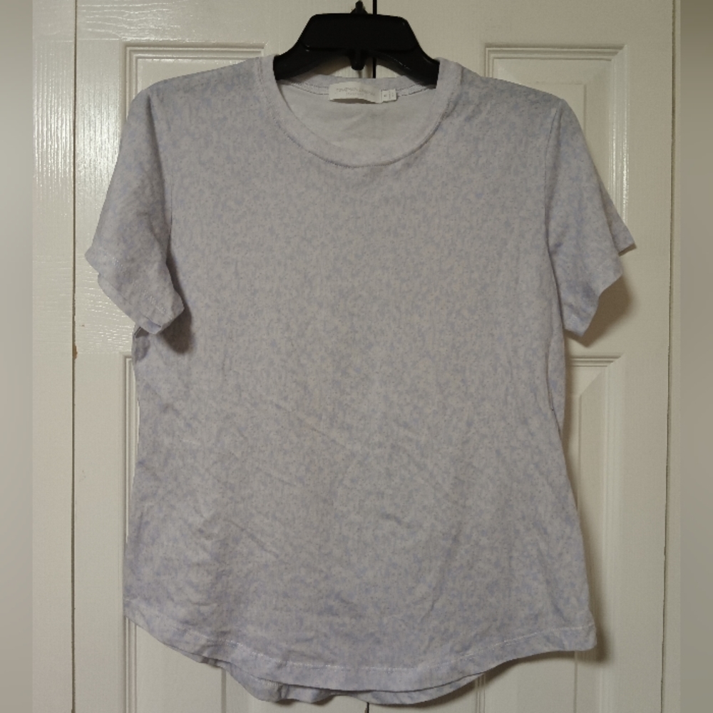 Jonathan Simkhai Standard Printed Tee Gray And Lavender